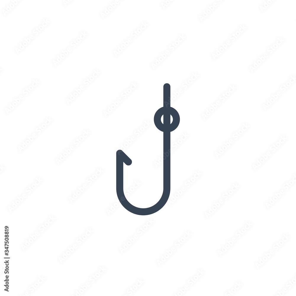 fishing hook icon vector illustration for website and graphic design