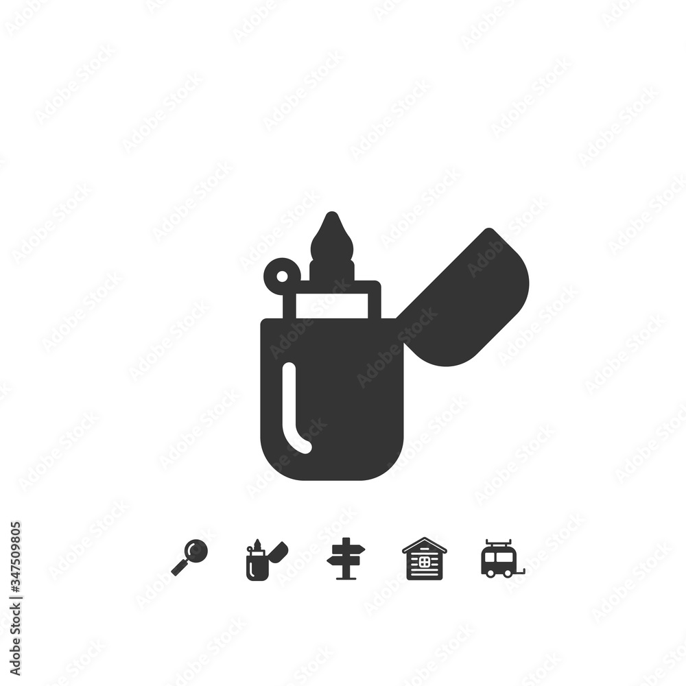 Obraz premium lighter fire icon vector illustration design