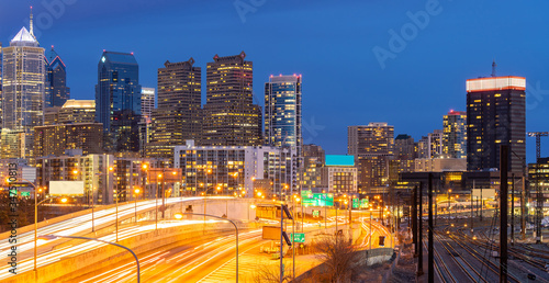 Philadelphia sunset night