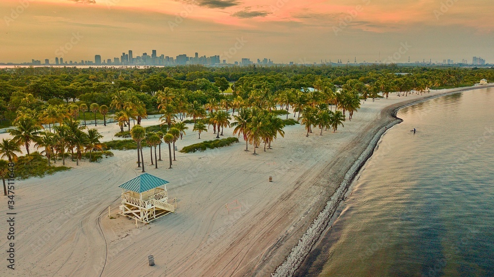 Miami sunset. Key Biscayne