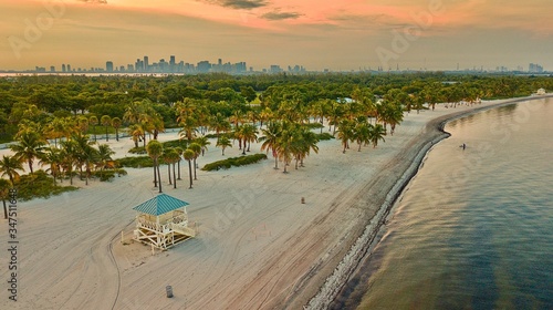 Miami sunset. Key Biscayne