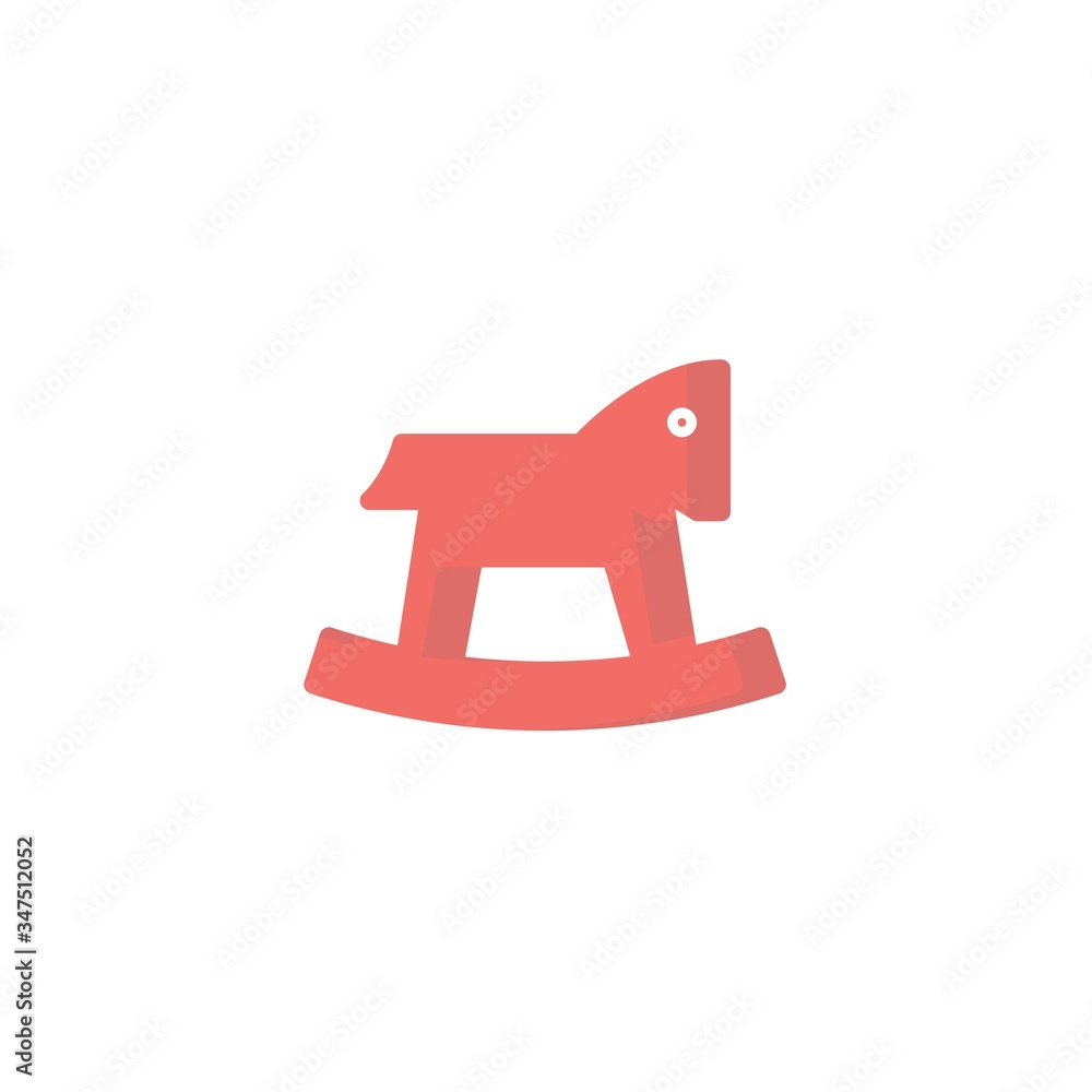 rocking horse icon vector illustration for website and graphic design