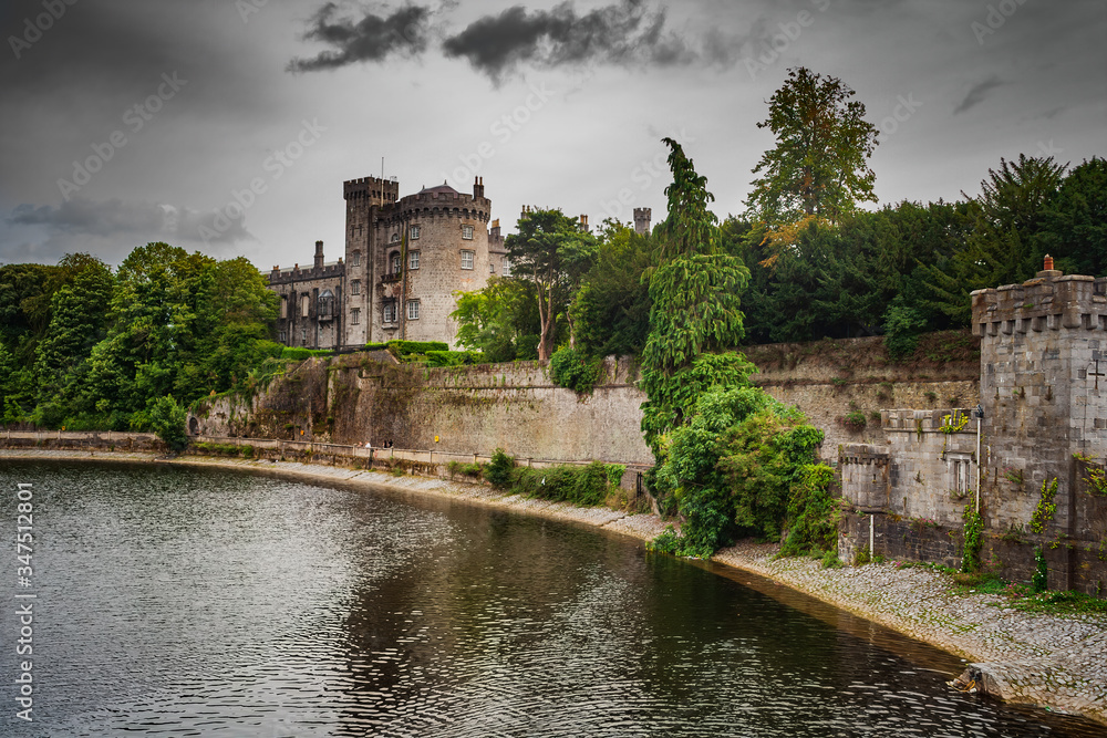 Kilkenny Castle River View In Ireland