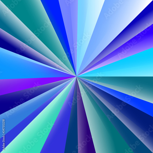 Wallpaper Mural Motifs triangulaires sur des tons de bleu Torontodigital.ca