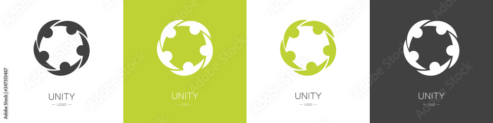 Set of unity logos. Team and partnership concept. Collection. Modern style. Vector illustration
Set of unity logos. Team and partnership concept. Collection. Modern style. Vector illustration