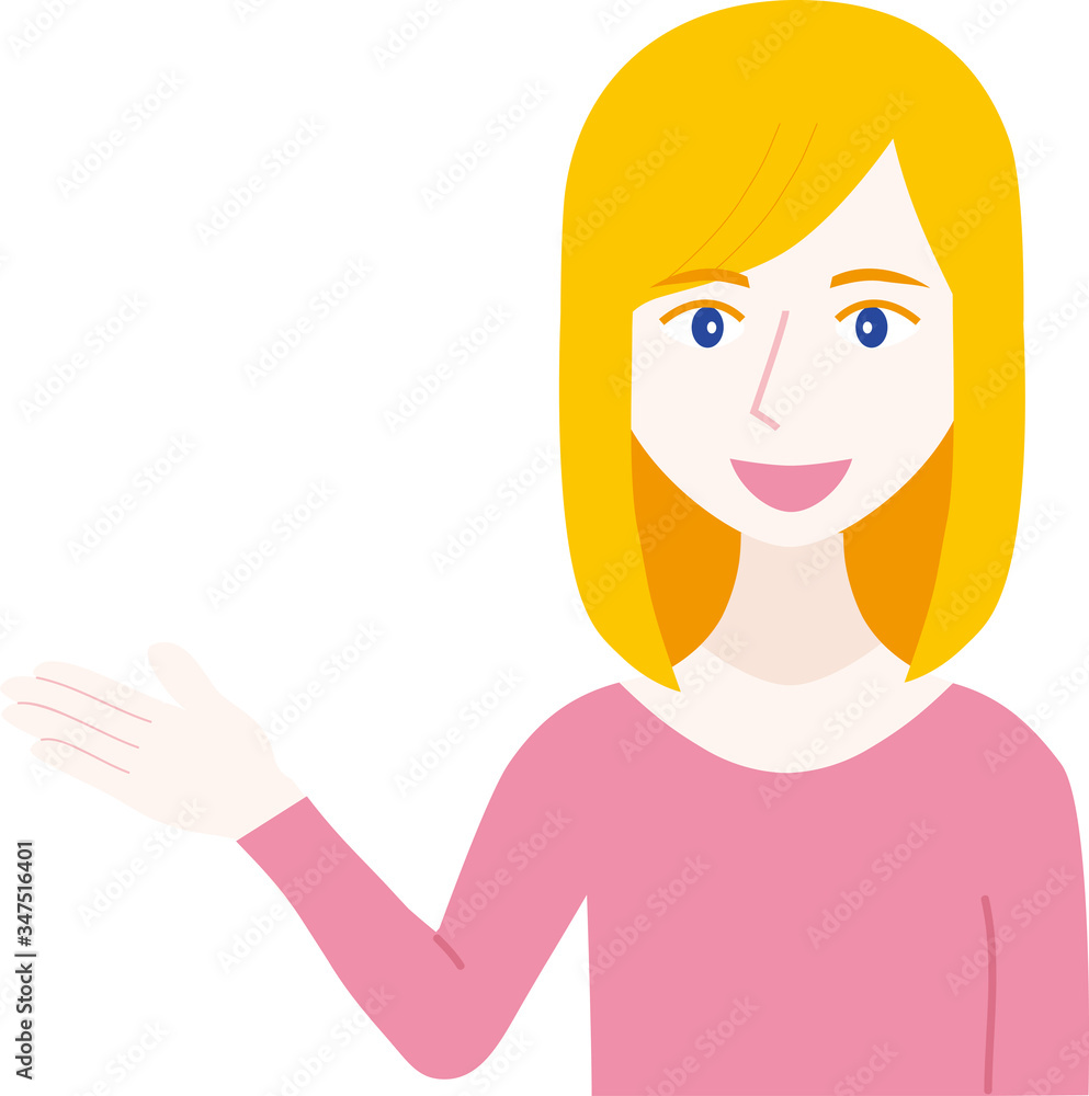 案内をする女性 案内をする女性