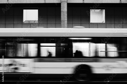 Photography Paris Bus - Black and white