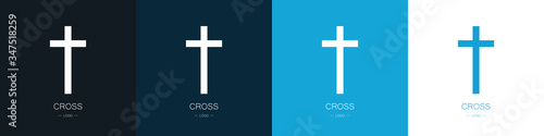 Canvas Print Set of logos of the crosses