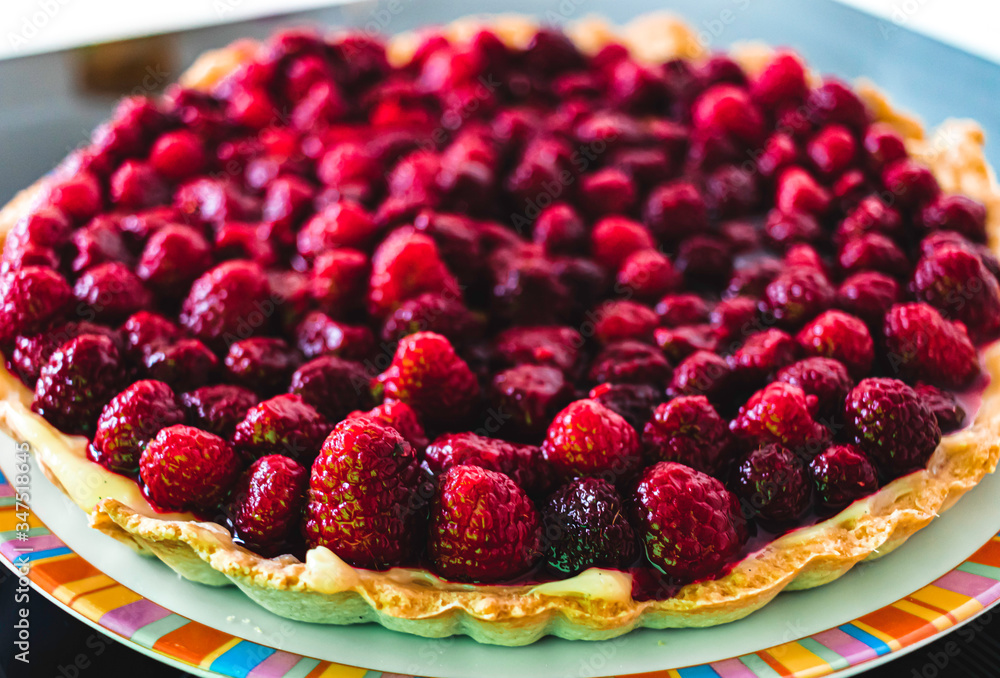 tarte à la framboise