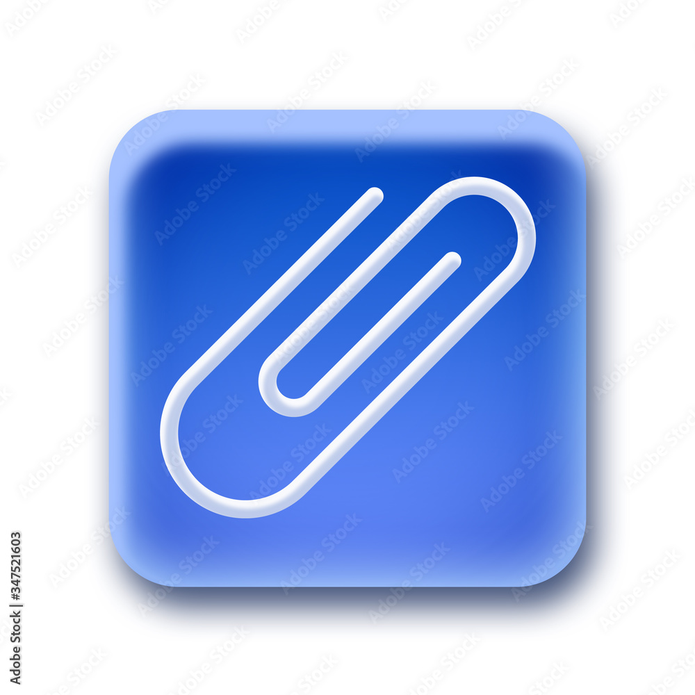 Blue rounded square button - Clip Blue rounded square button - Clip