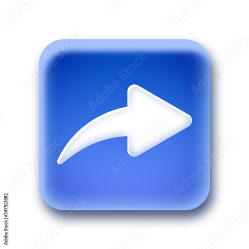 Free Download Blue rounded square button - Forward - GFXLoad