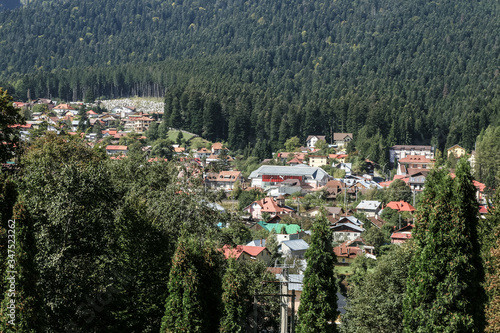 View of Busteni from Cantacuzino Castle, Prahova Valley, Romania © Munteanu