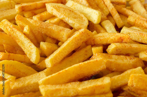 French fried potatoes background