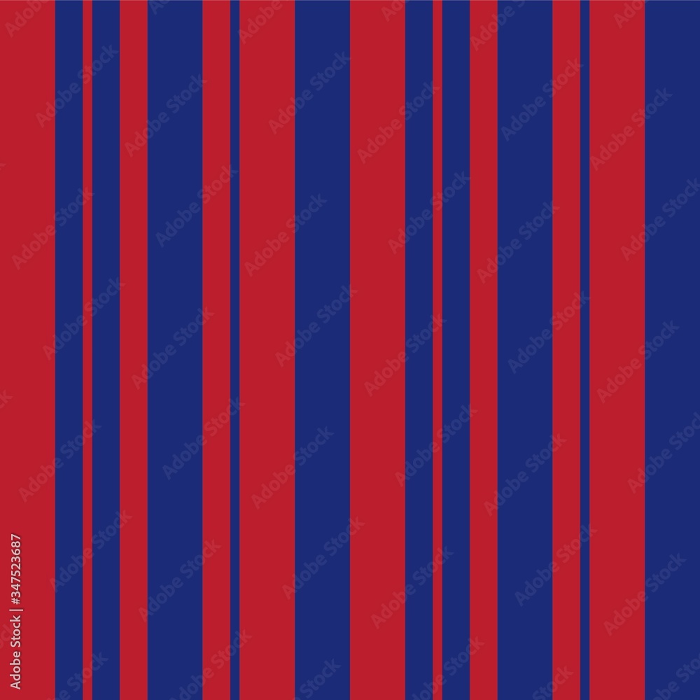 Fototapeta Red and Blue Stripe seamless pattern background in vertical style
