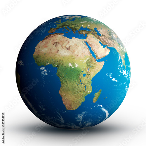 Fototapeta Naklejka Na Ścianę i Meble -  3d globe, 3d planet, 3d earth, South African Ocean. 