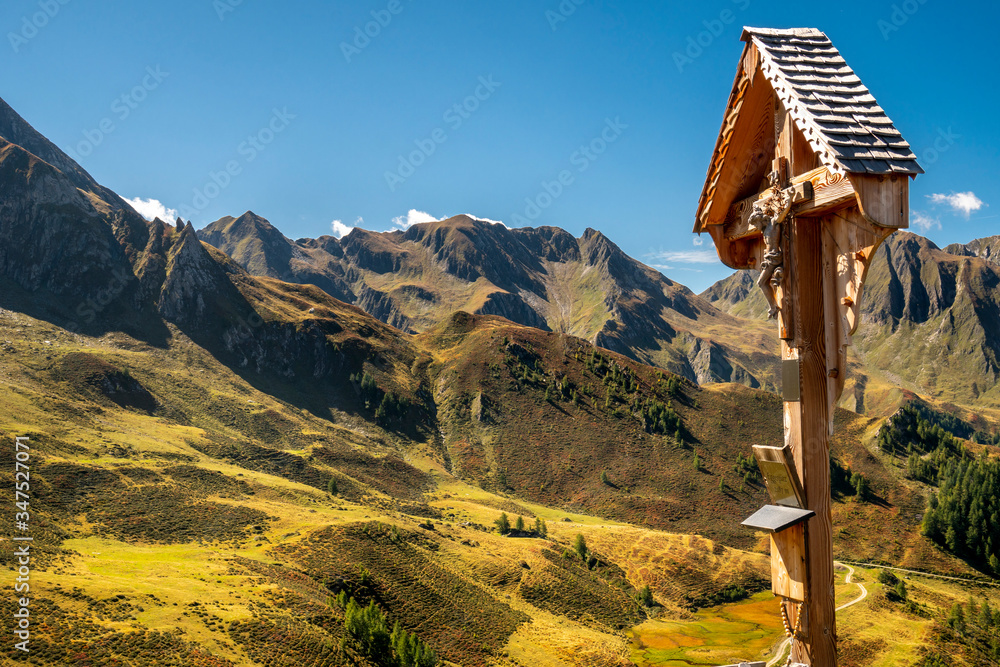 panorama scene at mountains in South Tyrol