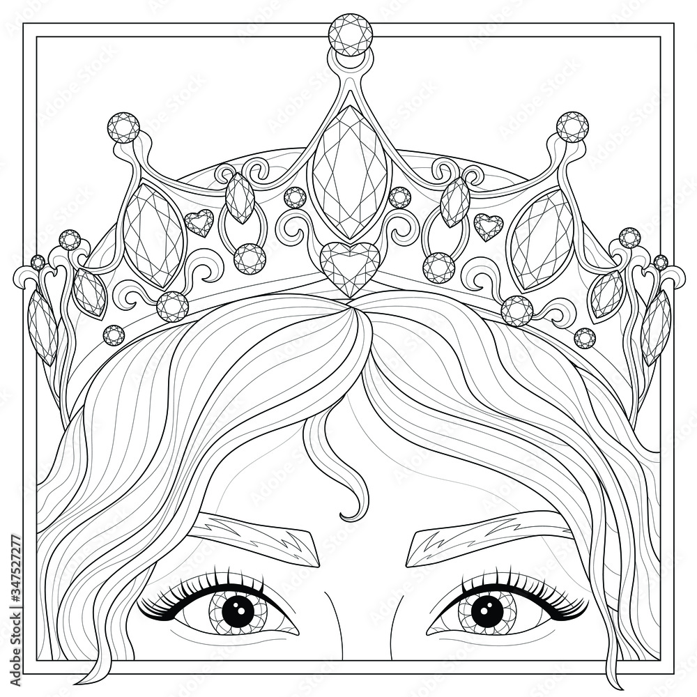 Princess Crown Coloring Pages For Kids