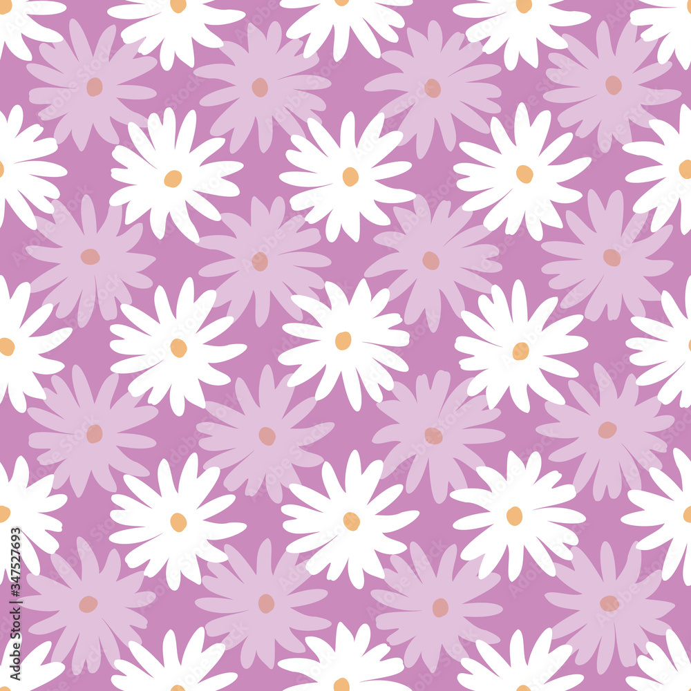 Daisy meadow spring floral blooms. Vector repeat. Great for home decor, wrapping, scrapbooking, wallpaper, gift, kids, apparel. Daisy meadow spring floral blooms. Vector repeat. Great for home decor, wrapping, scrapbooking, wallpaper, gift, kids, apparel.