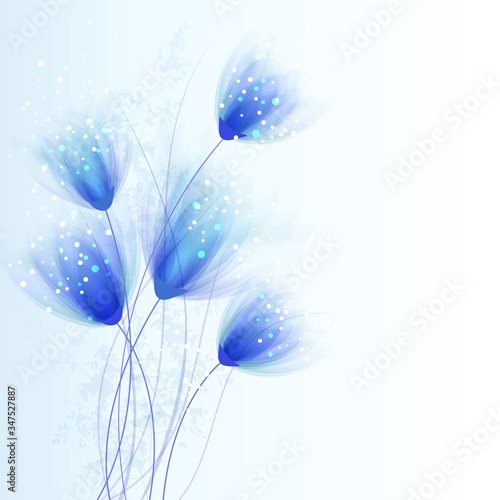 vector background with bouquet of delicate pastel flowers