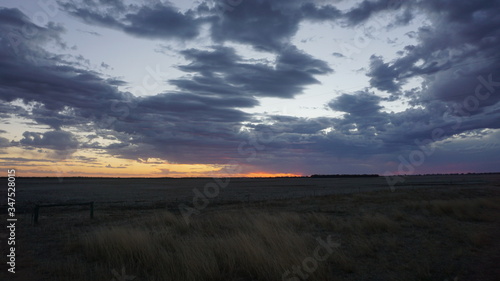 Beautiful sunset in countryside in Western Australia