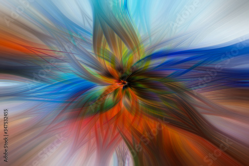 Abstract swirl in colorful color