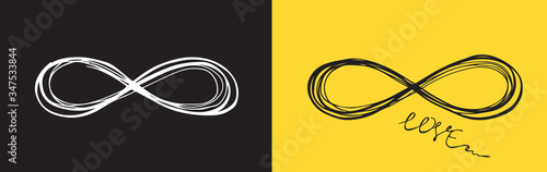 Infinity sign hand drawn illustration