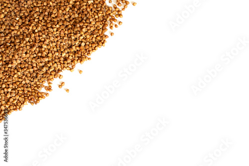 Buckwheat isolated on a white background with a copy space © Kaplygula