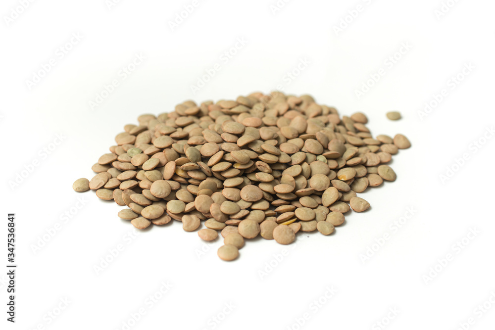 Pile of raw lentil Pile of raw lentil