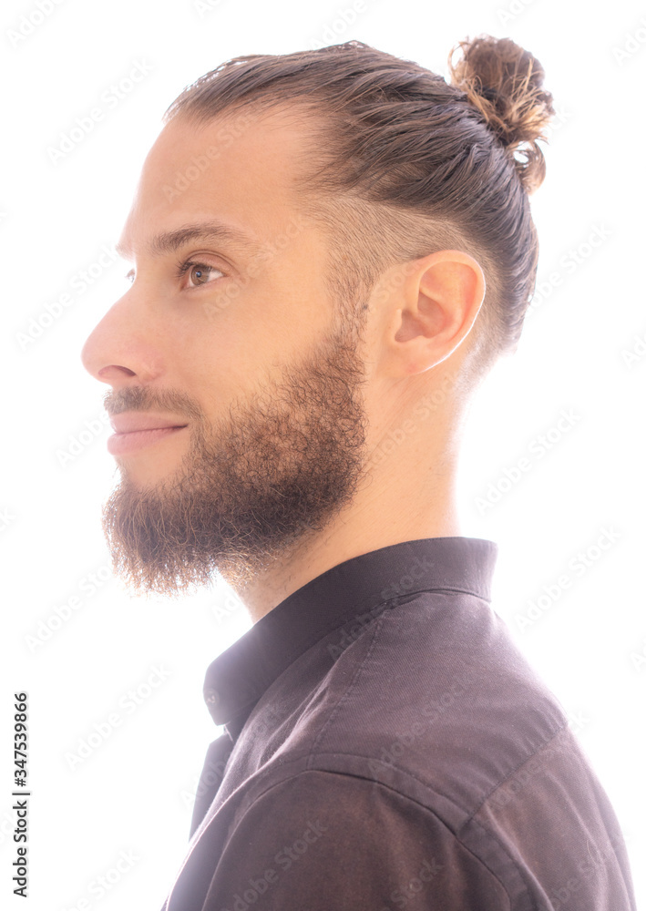 Fototapeta premium A portrait on a white background