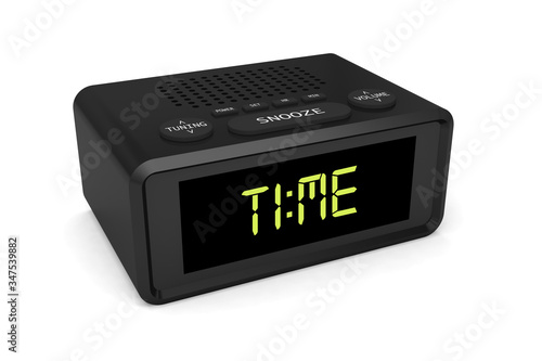 clock alarm radio time minute digital hour display wake 