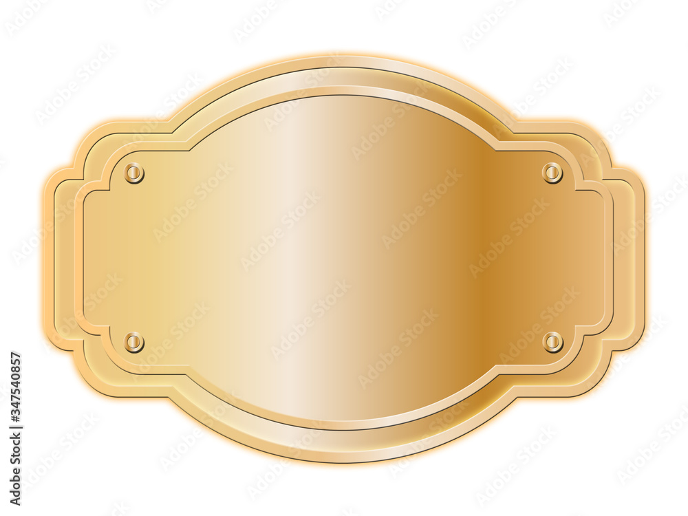golden label on a white background golden label on a white background