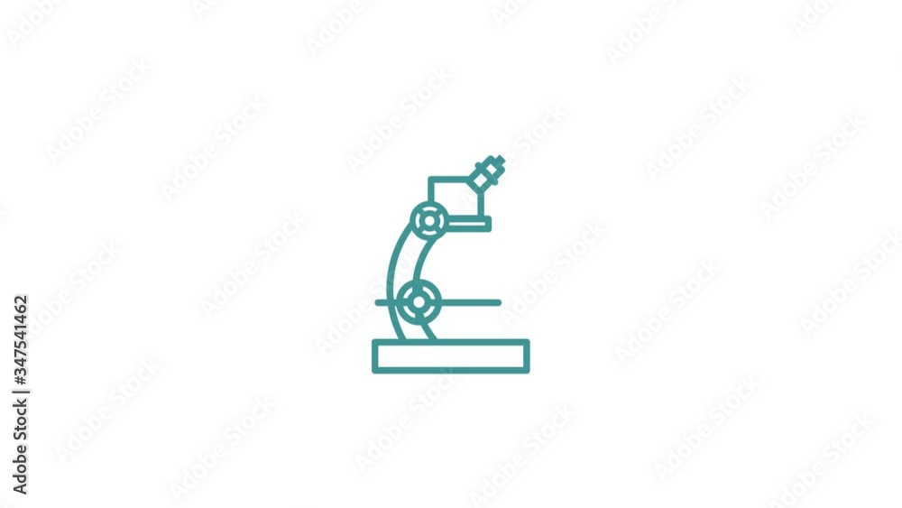 Microscope Cartoon flat animation. Laboratory equipment isolated object. Biotechnology symbol, scientific discovery concept.Icon for Biology research, chemical lab experiment, medic micro technology Microscope Cartoon flat animation. Laboratory equipment isolated object. Biotechnology symbol, scientific discovery concept.Icon for Biology research, chemical lab experiment, medic micro technology