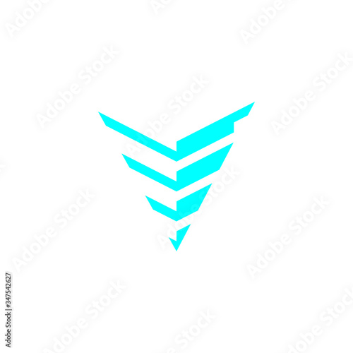 V letter logo template