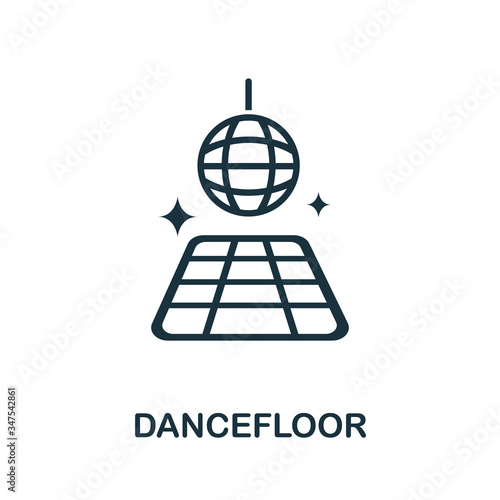 Dancefloor icon. Simple illustration from night club collection. Creative Dancefloor icon for web design, templates, infographics and more