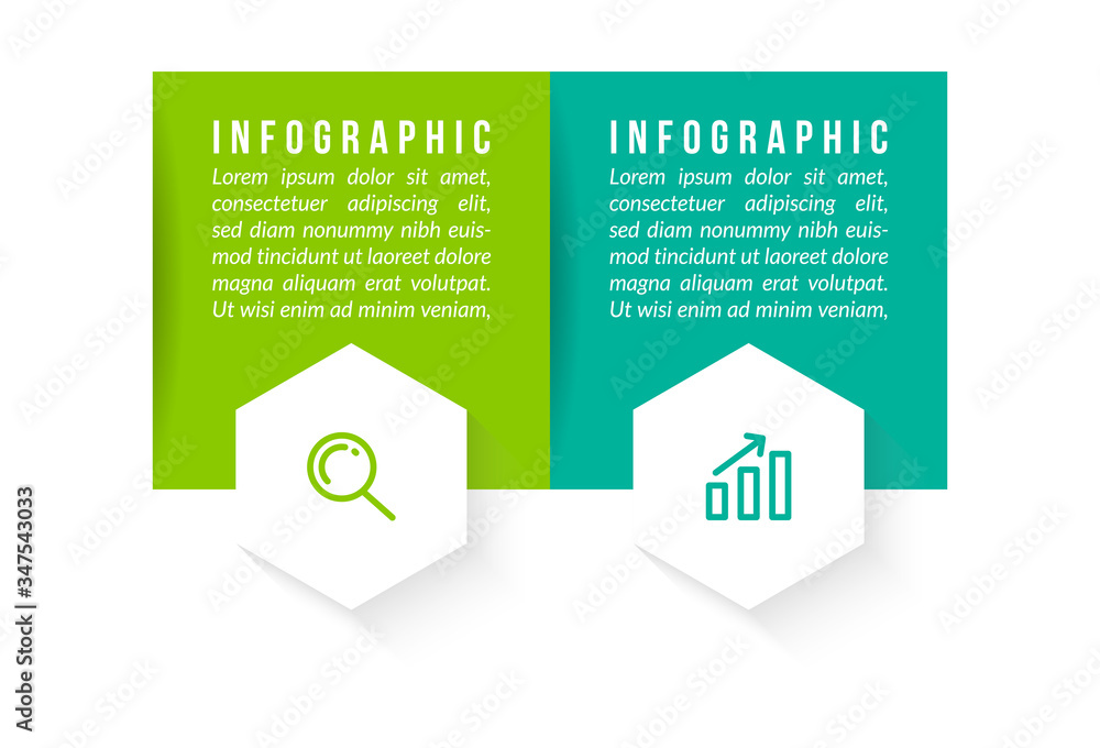 Minimal infographic template design with numbers 2 options or steps. Minimal infographic template design with numbers 2 options or steps.