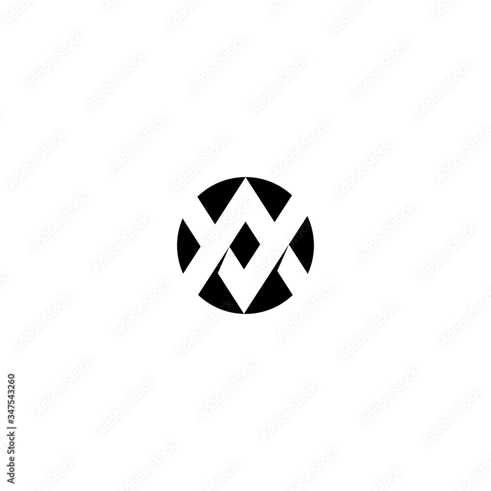 AV letter logo template