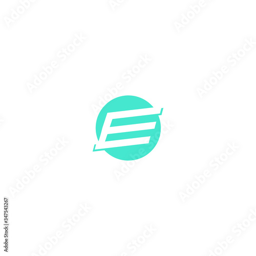 E letter logo template