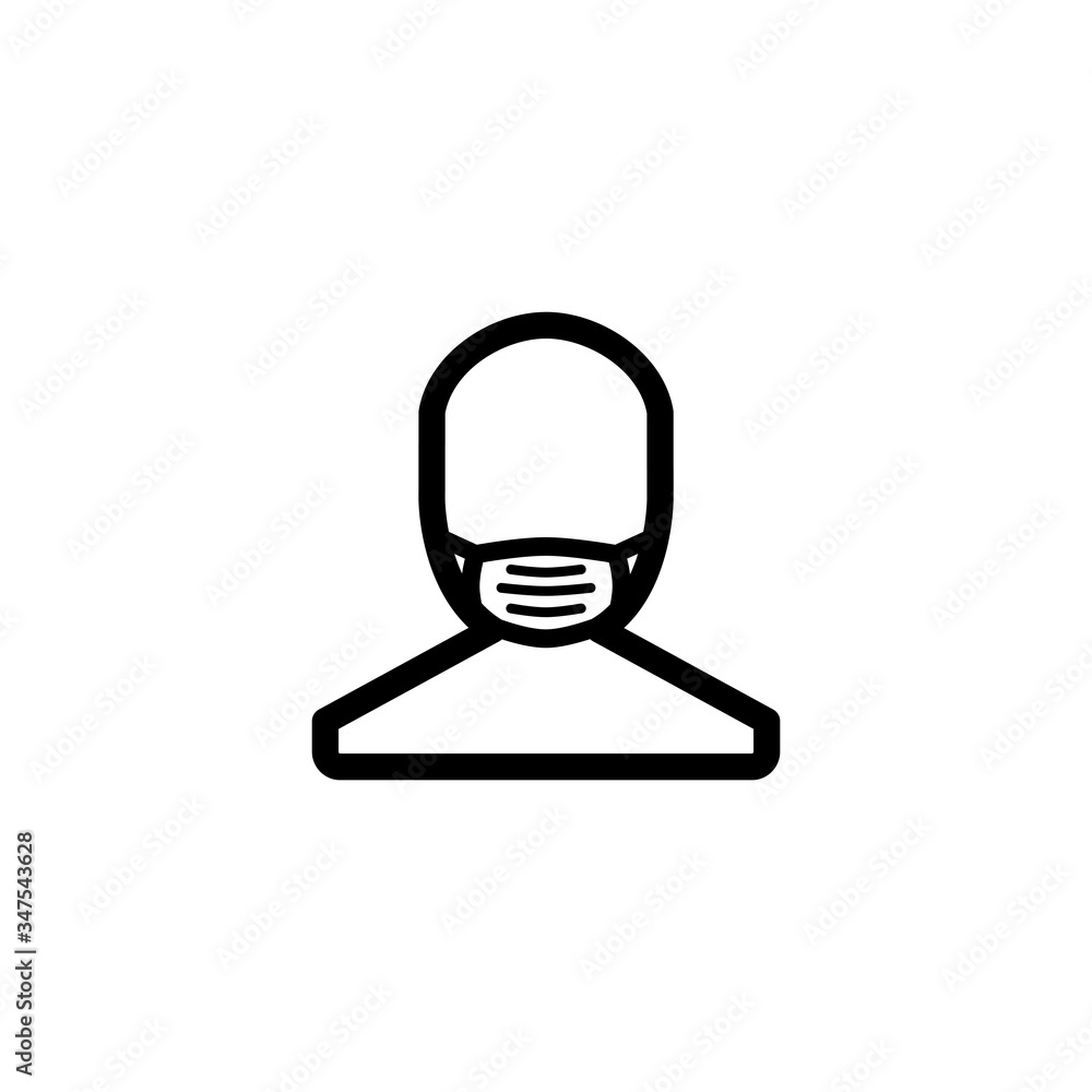medical face mask flat icon vector logo design trendy medical face mask flat icon vector logo design trendy