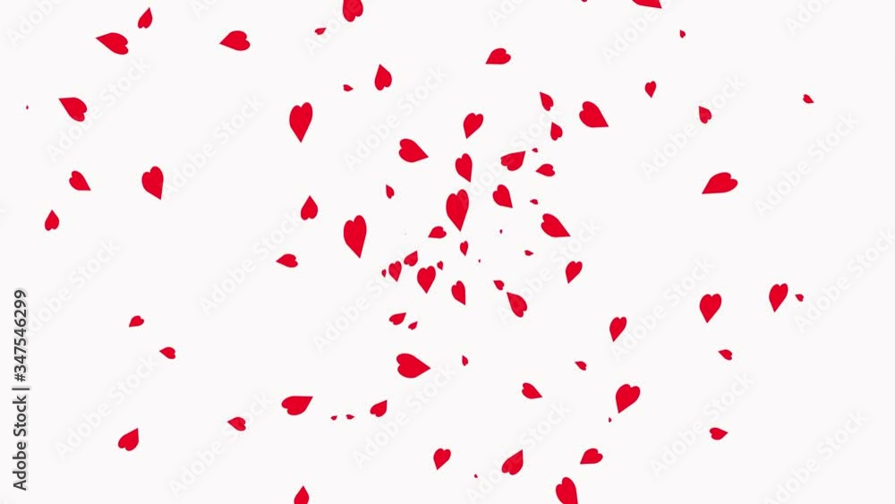 A lot of hearts are blazed from the center like rose petals. A lot of hearts are blazed from the center like rose petals.