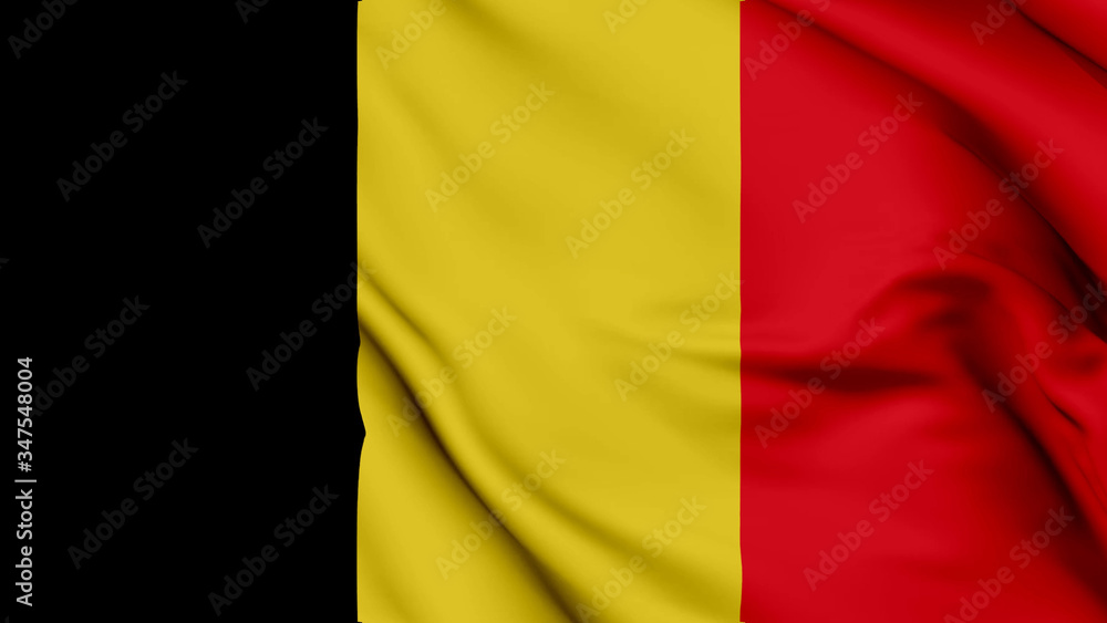 Belgium flag is waving 3D animation. Belgium flag waving in the wind ...