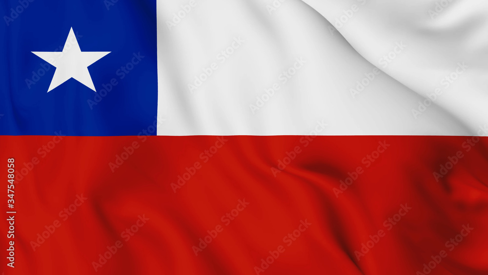 Chile flag is waving 3D animation. Chile flag waving in the wind. National flag of Chile. Chile flag is waving 3D animation. Chile flag waving in the wind. National flag of Chile.