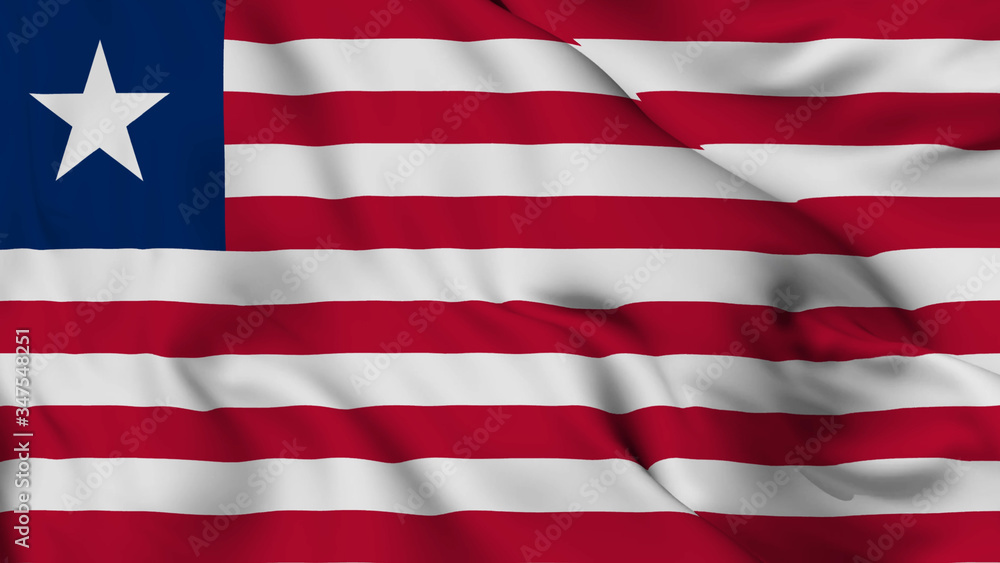 Liberia flag is waving 3D animation. Liberia flag waving in the wind. National flag of Liberia. Liberia flag is waving 3D animation. Liberia flag waving in the wind. National flag of Liberia.