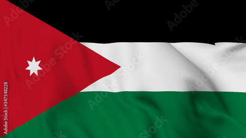Free Download Kingdom of Jordan flag is waving 3D animation. Jordan flag waving in the wind. National flag of Jordan. - GFXLoad