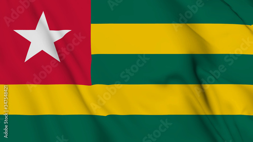 Free Download Togo flag is waving 3D animation. Togo  flag waving in the wind. National flag of togo. flag seamless loop animation. high quality 4K resolution - GFXLoad