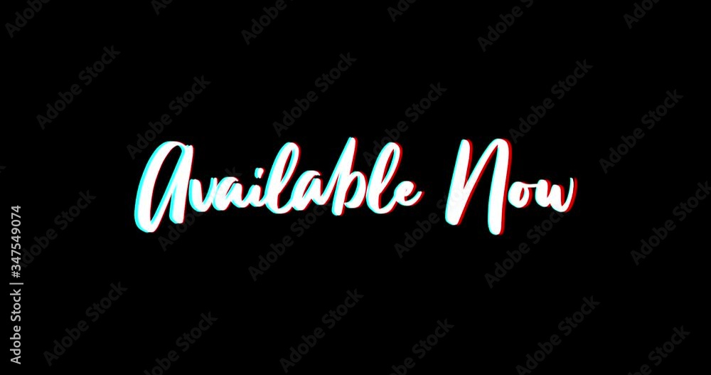 Available Now Text Glitch Effect Animation on Black Background
-4K Resolution Available Now Text Glitch Effect Animation on Black Background
-4K Resolution