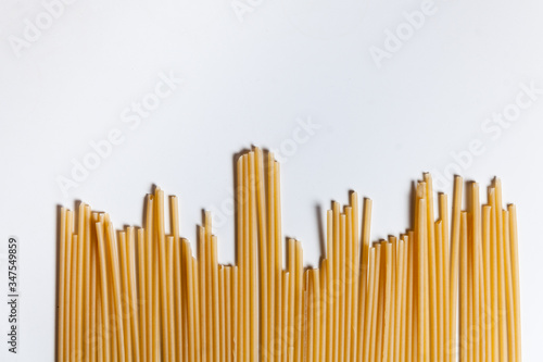 dry spaghetti on the table