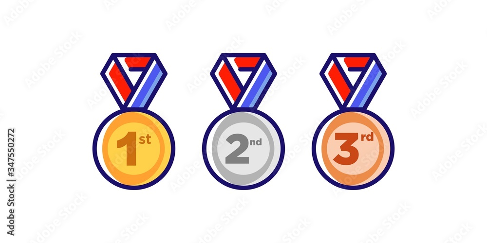 1st 2nd 3rd medal first place second third award winner badge guarantee winning prize ribbon symbol sign icon logo template Vector clip art illustration 1st 2nd 3rd medal first place second third award winner badge guarantee winning prize ribbon symbol sign icon logo template Vector clip art illustration
