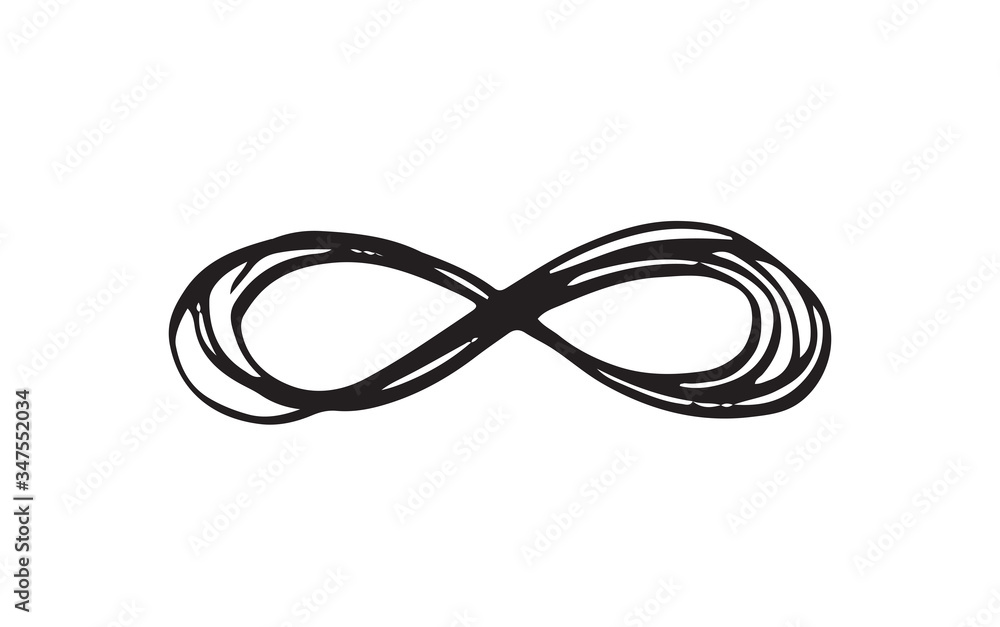 Infinity sign hand drawn illustration Infinity sign hand drawn illustration