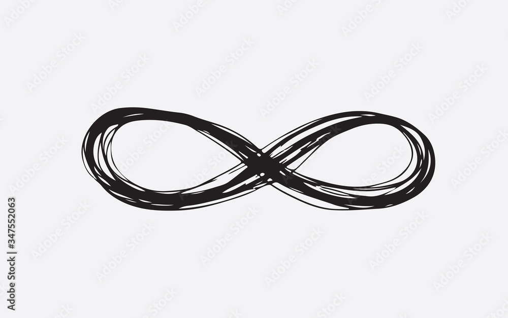 Infinity sign hand drawn illustration Infinity sign hand drawn illustration