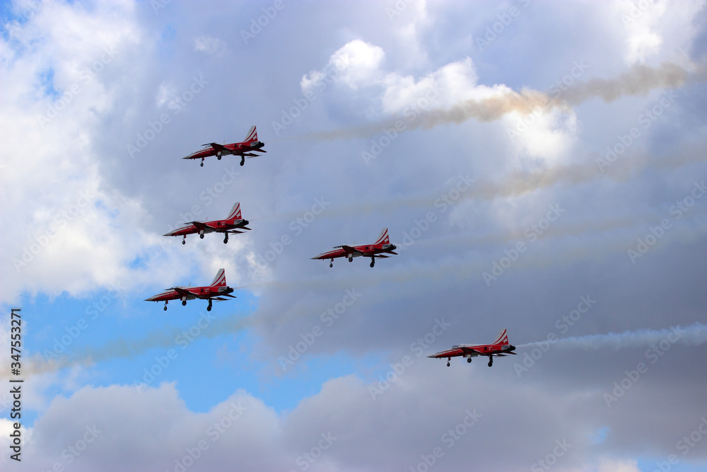 Military aircraft during the flight
Military aircraft during the flight